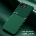 thumbnail image 1 of for iPhone 16e Case, Luxury Ultra Slim with Magnetic Matte Dual Layer Shockproof Bumper Frame Drop Protection Hybrid Phone Case Cover for iPhone 16e, Green, 1 of 6