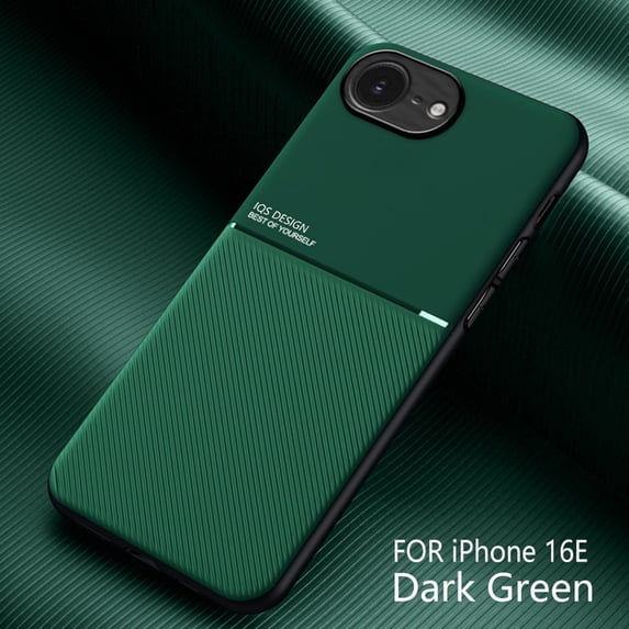 for iPhone 16e Case, Luxury Ultra Slim with Magnetic Matte Dual Layer Shockproof Bumper Frame Drop Protection Hybrid Phone Case Cover for iPhone 16e, Green