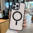thumbnail image 1 of for iPhone 16e Case Magnetic [Support Magsafe Charger] Wireless Anti-Scratch Shockproof Clear Four Corner Cushion Durable Anti-Dropping Cover for iPhone 16e, Black, 1 of 6