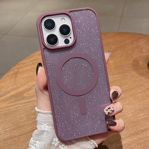 for iPhone 16e Case, Sparkly Glitter Bling Back, Magnetic Support for MagSafe Shockproof Case, Crystal and Clear High-Duty Protection for iPhone 16e Case -Sparkly Glitter