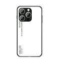 thumbnail image 1 of for iPhone 16e Case,Tempered Glass Gradient Color Pattern + TPU Frame Hybrid Slim case for iPhone 16e, Case Anti-Scratch Anti-Drop Anti-fingerprint, White, 1 of 10