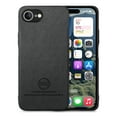 thumbnail image 1 of For iPhone 16e Case Wireless Charging, Slim PU Leather Vintage Shockproof Phone Case Cover Lightweight Soft TPU Bumper  Hybrid Protective Case For iPhone 16e,Black, 1 of 9