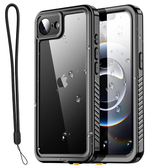 For iPhone 16e Case/iPhone 17e Case Waterproof, Clear Water Proof Shockproof Dustproof Snowproof Full Body Rugged Transparent Underwater Phone Case for iPhone 16e/17e Built-in Screen Protector