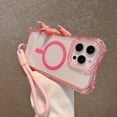 thumbnail image 1 of for iPhone 16e Clear Magnetic Case with Anti-Drop Wrist Strap, Military Grade Drop Protection Anti-Yellowing Cell Phone Cover - Rugged Durable Shockproof Protective Bumper Case, Pink, 1 of 9