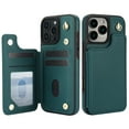 thumbnail image 1 of For iPhone 16e Crossbody Wallet Phone Case,With Shoulder Strap,Card Slots,Back Double Magnetic Clasp PU Leather Flip Kickstand,Durable Shockproof Anti-fall Phone Case Cover,Green, 1 of 9