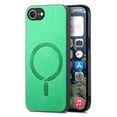 thumbnail image 1 of for iPhone 16e Magnetic Case, Luxury PU Leather Skin-Feel Back Protective Phone Cover Compatible with Mag-Safe Support Car Mount Holder for iPhone 16e, Green, 1 of 8