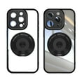 thumbnail image 1 of for iPhone 16e Magnetic Clear Case Compatible with MagSafe, Drop Protection Ultra Slim Shockproof Anti-Scratch Phone Case with Camera Lens Protector Dust-Proof for Men Women - Black, 1 of 7