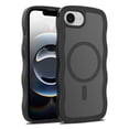 thumbnail image 1 of For iPhone 16e Magnetic Phone Case,Compatible with Mag-safe,Wavy Frame Cute Design for Girls Women,Translucent Matte Hard Back Shockproof Protective Lightweight Phone Case,Black, 1 of 6