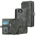thumbnail image 1 of for iPhone 16e PU Leather 2 in 1 Case, Detachable Magnetic Wallet Case with Card Holder, Removable Flip Folio Cover with Stand Shockproof Protective Phone Cover, Compatible with MagSafe, Darkgreen, 1 of 8