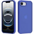 thumbnail image 1 of For iPhone 16e Phone Case,Translucent Frosted Skin Feel Anti-Scratch Hard PC Back Soft TPU Edge,Shockproof Bumper Protective Ultra Slim Thin Fit Rugged Phone Case Cover,Darkblue, 1 of 6