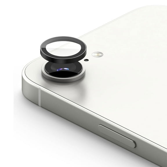 for iPhone 16e Tempered Glass Camera Lens Protector, Luxury Slim Fit Anti-Scrach Anti-Fingerprint Anti-drop Dust-proof Lens Film for iPhone 16e, Black