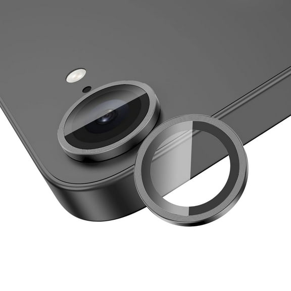 for iPhone 16e Tempered Glass Camera Lens Protector, Luxury Slim Fit Anti-Scrach Anti-Fingerprint Anti-drop Dust-proof Lens Film for iPhone 16e, Black