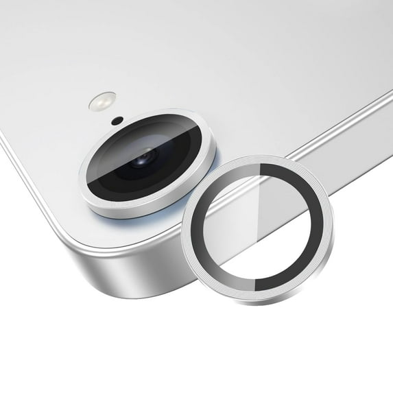 for iPhone 16e Tempered Glass Camera Lens Protector, Luxury Slim Fit Anti-Scrach Anti-Fingerprint Anti-drop Dust-proof Lens Film for iPhone 16e, Silver