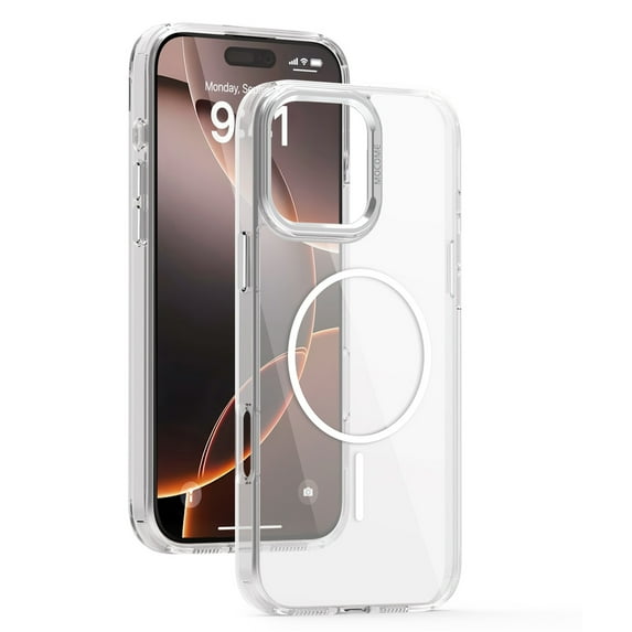 for iPhone 16e Transparent Case, for iPhone 16e Magnetic Military Grade Drop Protection Anti Yellowing Cell Phone Cover - Rugged Durable Shockproof Drop Protective Bumper, Clear