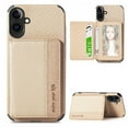 thumbnail image 1 of for iPhone 16e Wallet Case, Built-in Card Holder, RFID Blocking, PU Leather Kickstand, Back Flip Magnetic Closure, Durable Shockproof Magnetic Car Phone Cover for Women and Men,Khaki, 1 of 10