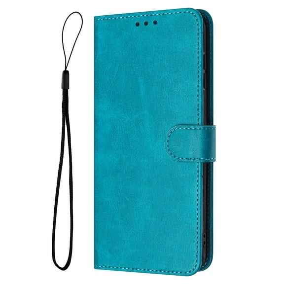 For iPhone 16e Wallet Case with Card Holder/Slot,PU Leather Folio Flip Shell [Kickstand][Magnetic Closure][Wrist Strap] Shockproof Anti-Scratch Cover Fit iPhone 16e,Green