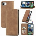 thumbnail image 1 of For iPhone 16e Wallet Case, Card Slots Holder Magnetic Closure Folio Phone Cover with Kickstand Bracket Luxury PU Leather TPU Inner Shell Shockproof Protective Case for iPhone 16e, 6 Color, 1 of 6