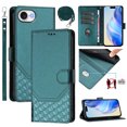 thumbnail image 1 of for iPhone 16e Wallet Case for Men Women, RFID Blocking Card Holder Slots, Wrist Strap & Shoulder Strap Shockproof TPU Inner, Kickstand PU Leather Protective Phone Cover, Darkgreen, 1 of 10