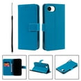 thumbnail image 1 of for iPhone 16e Wallet Case RFID Blocking,Premium Solid Color PU Leather Magnetic Buckle Folio Kickstand Flip with Card Slots & Kickstand Full Body Phone Case,Blue, 1 of 11