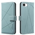 thumbnail image 1 of For iPhone 16e Wallet Phone Case,RFID Blocking Card Slots Holder Premium PU Leather,Flip Folio Kickstand,Line Embossing Designing,Magnetic Closure,Shockproof Anti-fall Phoe Case,Green, 1 of 8