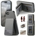 thumbnail image 1 of For iPhone 16e Wallet Phone Case,Twill Pattern Design,With Card Slots,Flip Premium PU Leather Magnetic Closure Kickstand Heavy Duty Protective Shockproof Rugged Phone Case,Gray, 1 of 9
