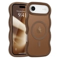 thumbnail image 1 of For iPhone 17 16 15 Pro Max Case, Curly Wavy Frame Hard Translucent Matte Clear Back Cover for Women Men Compatible with Magsafe Shockproof TPU Bumper Phone Case, 1 of 6