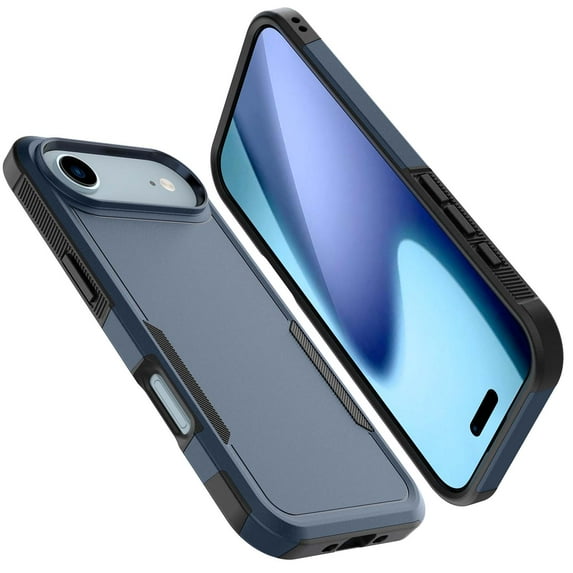 For iPhone 17 Air 5G 2025 Case ,Sturdy Phone Case for Apple 17 Air 6.5 inch ,Tiflook Shockproof Protection Heavy Duty Armor Hard Plastic & Rubber Rugged Bumper 2-in-1 Case Cover ( Blue )