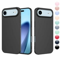 iPhone 17 Air 5G Case,Apple 17 Air Basic Case [Frosted] Shockproof Case Liquid Silicone Gel Rubber Soft TPU Anti-slip Bumper Thin Matte Slim Phone Case Covers For iPhone 17 Air 6.5"2025,Black