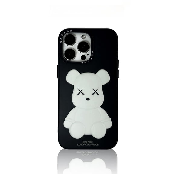 For iPhone Air Case,3D Cute Bear Design Phone Case,Stylish and Protective Cover Compatible with Precise Cutouts,Shock-Absorbing and Anti-Slip Silicone Shell