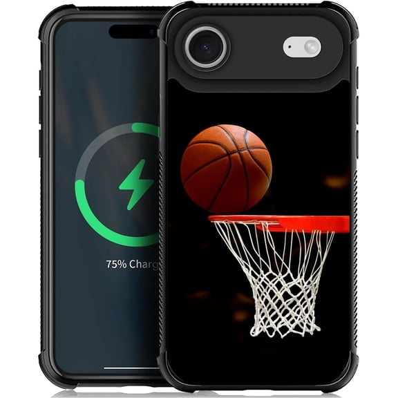 for iPhone 17 Air Case, Compatible with MagSafe, Military-Grade Protection, All-Around Shockproof Corners, Anti-Scratch Phone Case for iPhone 17 Air - Basketball