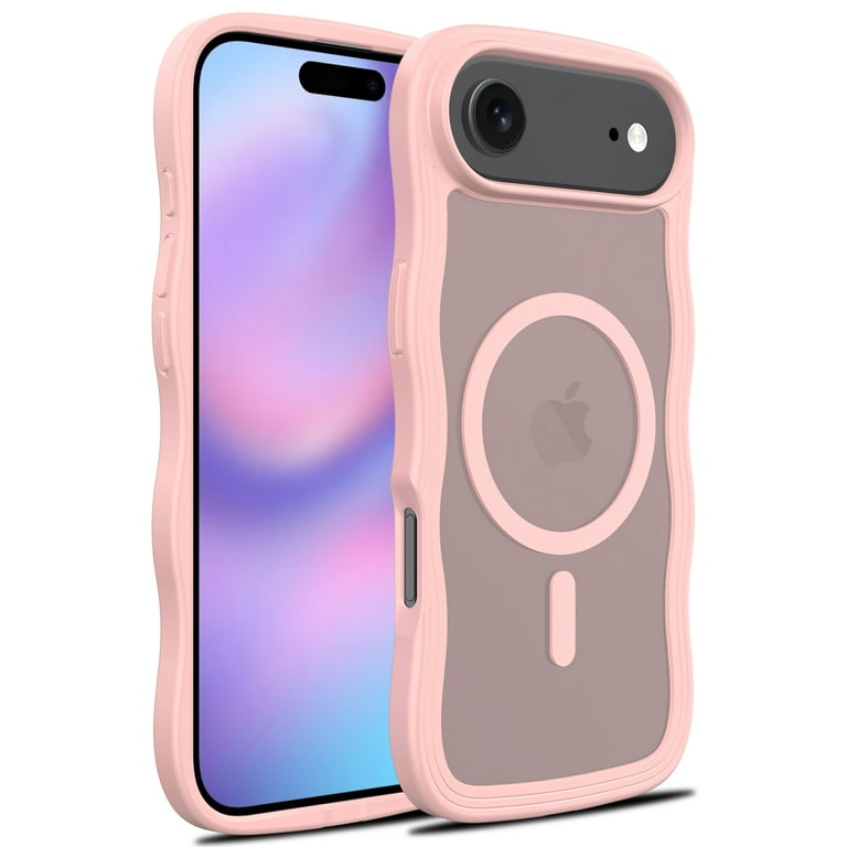 For iPhone 17 Air Magnetic Phone Case,Compatible with Mag-safe,Wavy Frame Cute Design for Girls Women,Translucent Matte Hard Back Shockproof Protective Lightweight Phone Case,Pink - Walmart.com For iPhone 17 Air Magnetic Phone Case,Compatible with Mag-safe,Wavy Frame Cute Design for Girls Women,Translucent Matte Hard Back Shockproof Protective Lightweight Phone Case,Pink - Walmart.com
