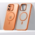 thumbnail image 1 of for iPhone 17 Case, Built-in Magnetic Ring, Compatible with Magsafe Charger, Shockproof Anti-Scratch Drop Protection Translucent Matte Phone Case Cover for iPhone 17, Orange, 1 of 9