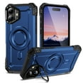 thumbnail image 1 of For iPhone 17 Case with Camera Ring Stand, [Compatible with MagSafe] [Built-in Lens Ring Kickstand] Heavy Duty Rugged Shockproof Durable Anti-Scratch Magnetic Phone Case,Blue, 1 of 8