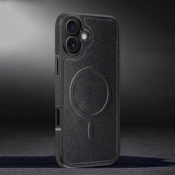 For iPhone 17 Case Compatible with MagSafe, Luxury Slim Shockproof Protective Cover with Leopard Print & Carbon Fiber Texture, Magnetic Phone Case for Women and Men,C