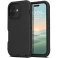 thumbnail image 1 of iPhone 17 Case Cover 3 Layer Rugged / Heavy Duty / Shockproof 6.1" Black, 1 of 6