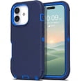 thumbnail image 1 of iPhone 17 Case Cover 3 Layer Rugged / Heavy Duty / Shockproof 6.1" Navy, 1 of 6