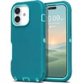 thumbnail image 1 of iPhone 17 Case Cover 3 Layer Rugged / Heavy Duty / Shockproof 6.1" Teal, 1 of 6