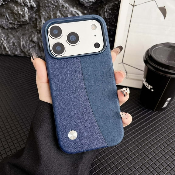 for iPhone 17 Case, [Feels Good in The Hand] Scratch Resistant PU Leather Phone Cover Non-Slip Comfortable Hand Grip Slim Lightweight Phone Case for iPhone 17, Blue