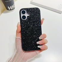 for iPhone 17 Case, Glitter Sparkle Bling Shiny Diamond Slim Shockproof Soft TPU Silicone Anti-Slip Protective Case Cover for Women Girls for iPhone 17, Black