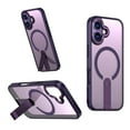 thumbnail image 1 of for iPhone 17 Case with Kickstand, Support Wireless Charging, Compatible with Magsafe, Military-Grade Protection Shockproof Slim Fit Bracket Back Case for iPhone 17, Purple, 1 of 2