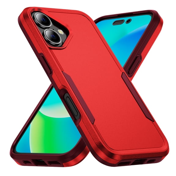 For iPhone 17 Case, iPhone 17 Case Dual Layer Hard PC Soft TPU Bumper Full Body Heavy Duty Shockproof Strong and Durable Rugged Phone Case for iPhone 17,Dropproof,Dust-Proof,D