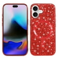 thumbnail image 1 of for iPhone 17 Glitter Case, Magnetic Phone Case [Compatible with Mag-Safe] Women Girls Bling Sparkle Plating Bumper Hybrid Shockproof Protective Cover for iPhone 17, Red, 1 of 6