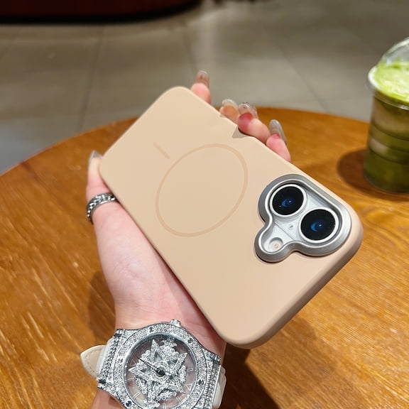 for iPhone 17 Magnetic Case, Military Grade Drop Protection, Rugged Case Compatible with Mag-Safe Charging, Non-Yellowing, Shockproof Anti-Scratch Cover for iPhone 17, Desertgold