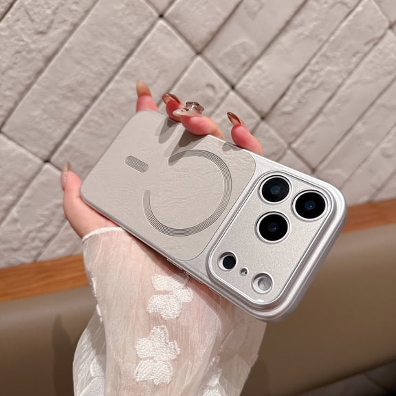 for iPhone 17 Magnetic Case, Wireless Charging [Compatible with Mag-Safe] Military Grade Drop Protection, Camera Lens Protection, Slim Shockproof Phone Cover for iPhone 17, Silver