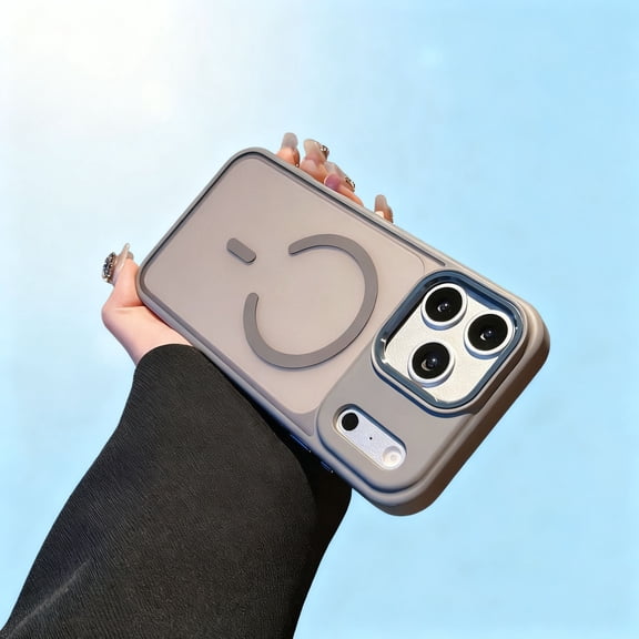 For iPhone 17 Phone Case,Compatible with Mag-Safe,Ultra Slim Shockproof Anti-Scratch Drop Protection,Anti-fingerprint Matte Translucent Back Design,Slim Thin Fit Rugged Phone Case,Gray