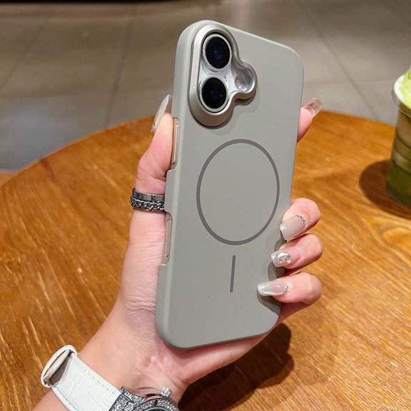 For iPhone 17 Phone Case,Compatible with Mag-safe,Ultra Slim Anti-Scratch Protection,Shockproof Anti-fall Rugged Thin Fit Lightweight Drop Protection Durable Phone Case,Titaniumgray