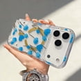 thumbnail image 1 of For iPhone 17 Phone Case,Fresh Floral Print Back Design,Crystal Transparent,Compatible With Wireless Charging,Ultra Slim Shockproof Anti-fall Anti-Scratch,Thin Fit Phone Case,E, 1 of 10