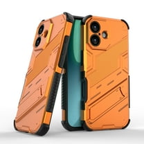 For iPhone 17 Phone Case: Military Grade Drop Proof Protection Mobile Cover with Kickstand | Matte Textured Rugged Shockproof Grip Anti-Slip Edge Phone Case For iPhone 17,Orange
