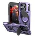 thumbnail image 1 of For iPhone 17 Phone Case,With Contractile Lens Cover Kickstand,Compatible with Mag-safe,Heavy Duty Shockproof Anti-fall Anti-Scratch Drop Protection Durable Phone Case,Purple, 1 of 7