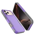 thumbnail image 1 of For iPhone 17 Pro 5G 2025 Case ,Sturdy Phone Case for Apple 17 Pro 6.3 inch ,Tiflook Shockproof Protection Heavy Duty Armor Hard Plastic & Rubber Rugged Bumper 2-in-1 Case Cover ( Purple ), 1 of 6
